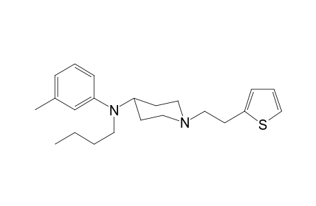 N-Butyl-N-(3-methylphenyl)-1-[2-(thiophen-2-yl)ethyl]piperidin-4-amine