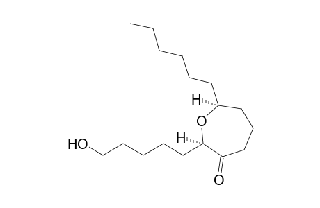 7-Hexyl-2-(5-hydroxypentyl)oxepan-3-one