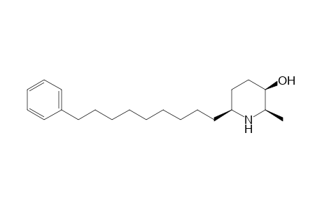 (2R,3R,6S)-2-methyl-6-(9-phenylnonyl)-3-piperidinol