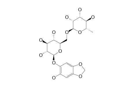 2-HYDROXY-4,5-METHYLENEDIOXYPHENYL-1-O-ALPHA-L-RHAMNOPYRANOSYL-(1->6)-BETA-D-GLUCOPYRANOSIDE
