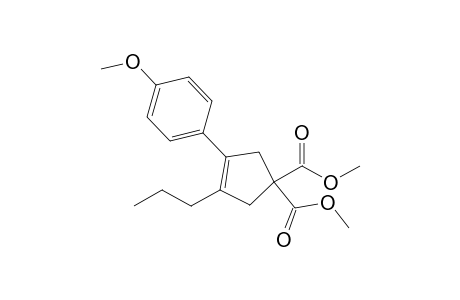 3-(4-methoxyphenyl)-4-propyl-cyclopent-3-ene-1,1-dicarboxylic acid dimethyl ester
