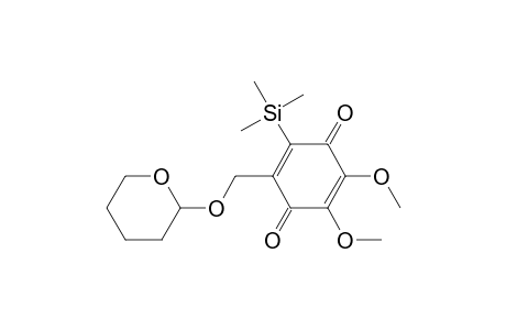 2,5-Cyclohexadiene-1,4-dione, 2,3-dimethoxy-5-[[(tetrahydro-2H-pyran-2-yl)oxy]methyl]-6-(trimethylsilyl)-