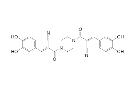 (E)-2-[4-[(E)-2-cyano-3-(3,4-dihydroxyphenyl)acryloyl]piperazine-1-carbonyl]-3-(3,4-dihydroxyphenyl)acrylonitrile