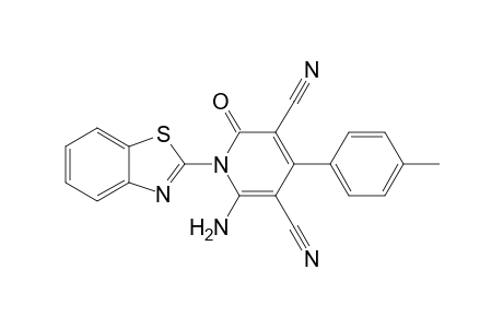 1-[2'-Benzothiazolyl]-3,5-dicyano-4-(4"-methylphenyl)-6-amino-2-pyridone