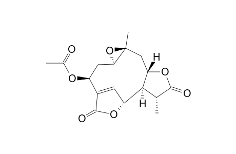 3.beta.-Acetoxy-1,10-epoxy-4-germacrene-12,8 : 15,6-diolide