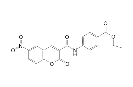 4-[(2-keto-6-nitro-chromene-3-carbonyl)amino]benzoic acid ethyl ester