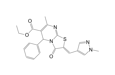 ethyl (2Z)-7-methyl-2-[(1-methyl-1H-pyrazol-4-yl)methylene]-3-oxo-5-phenyl-2,3-dihydro-5H-[1,3]thiazolo[3,2-a]pyrimidine-6-carboxylate