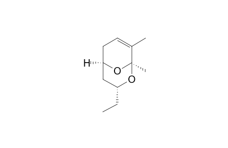 (-)-(1S,3R,5R)-1,8-Dimethyl-3-ethyl-2,9-dioxabicyclo[3.3.1]non-7-ene