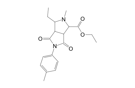 anti-exo-4-ethoxycarbonyl-1,3,3a,4,6,6a-hexahydro-2-(4-methylphenyl)-5-methyl-6-ethy-2H,5H-lpyrrolo[3,4-c]pyrrol-1,3-dione