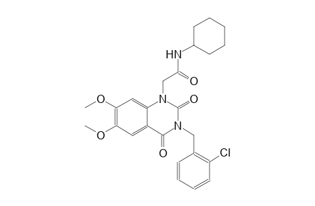 2-(3-(2-chlorobenzyl)-6,7-dimethoxy-2,4-dioxo-3,4-dihydro-1(2H)-quinazolinyl)-N-cyclohexylacetamide