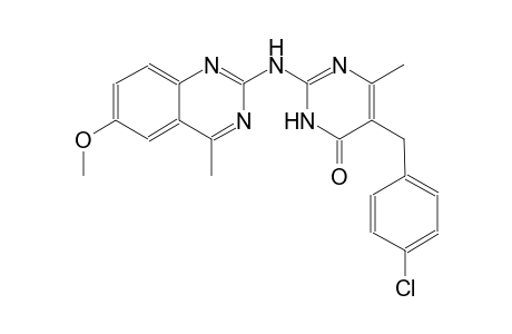 4(3H)-pyrimidinone, 5-[(4-chlorophenyl)methyl]-2-[(6-methoxy-4-methyl-2-quinazolinyl)amino]-6-methyl-