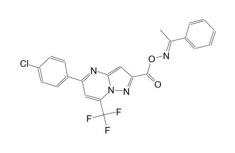 (1E)-1-phenylethanone O-{[5-(4-chlorophenyl)-7-(trifluoromethyl)pyrazolo[1,5-a]pyrimidin-2-yl]carbonyl}oxime
