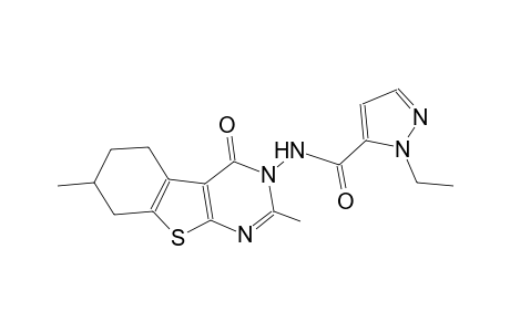 N-(2,7-dimethyl-4-oxo-5,6,7,8-tetrahydro[1]benzothieno[2,3-d]pyrimidin-3(4H)-yl)-1-ethyl-1H-pyrazole-5-carboxamide