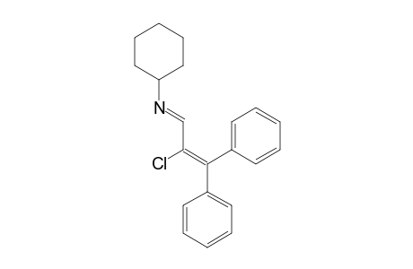 N-(2-CHLORO-3,3-DIPHENYL-2-PROPENYLIDENE)-N-CYCLOHEXYL-AMINE
