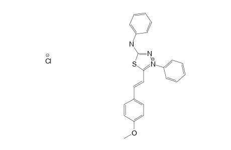 4-PHENYL-5-(4-METHOXY-CINNAMOYL)-1,3,4-THIADIAZOLIUM-2-PHENYLAMINE-CHLORIDE