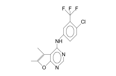 5,6-Dimethyl-N-(4-chloro-3-trifluoromethyl-phenyl)-furo(2,3-)dipyrimidin-4-amine