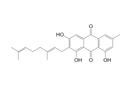 2-[(2E)-3,7-dimethylocta-2,6-dienyl]-1,3,8-trihydroxy-6-methyl-9,10-anthraquinone