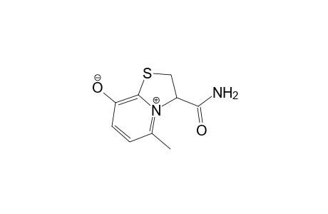 Thiazolo[3,2-a]pyridinium, 3-(aminocarbonyl)-2,3-dihydro-8-hydroxy-5-methyl-, hydroxide, inner salt