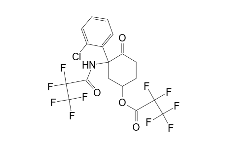 Propanoic acid, pentafluoro-, 3-(2-chlorophenyl)-4-oxo-3-[(2,2,3,3,3-pentafluoro-1-oxopropyl)amino]cyclohexyl ester