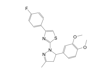 thiazole, 2-[5-(3,4-dimethoxyphenyl)-4,5-dihydro-3-methyl-1H-pyrazol-1-yl]-4-(4-fluorophenyl)-