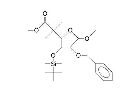 (Methyl 2-O-benzyl-5-deoxy-5,5-C-dimethyl-3-O-tert-butyldimethylsilyl)-A-L-arabino-hexofuranoside)-uronic acid, methyl ester