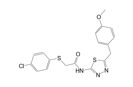 2-[(4-chlorophenyl)sulfanyl]-N-[5-(4-methoxybenzyl)-1,3,4-thiadiazol-2-yl]acetamide