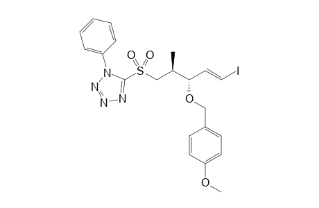5-(((2S,3R,E)-5-Iodo-3-((4-methoxybenzyl)oxy)-2-methylpent-4-en-1-yl)sulfonyl)-1-phenyl-1H-tetrazole