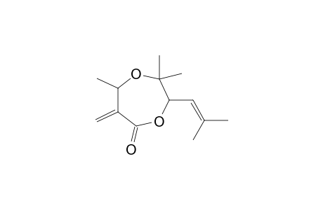 2,2,7-trimethyl-3-(2-methyl-1-propenyl)-6-methylene-1,4-dioxacycloheptan-5-one