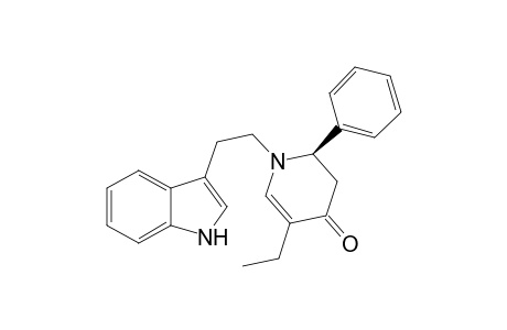 (6S/R)-N-(2-[indol-3-yl]ethyl)-3-ethyl-4-oxo-6-phenyl-2,3-didehydropiperidine
