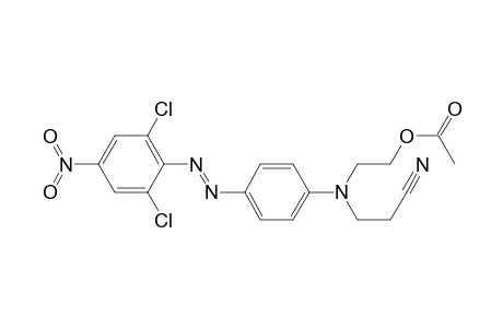 4-[N-(.beta.-acetoxyethyl-)-N-(.beta.-cyanoethyl)amino]-4'-nitro-2',6'-dichloroazobenzene