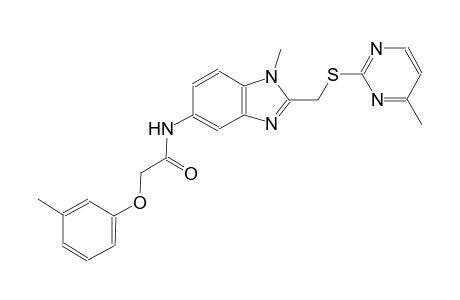 acetamide, N-[1-methyl-2-[[(4-methyl-2-pyrimidinyl)thio]methyl]-1H-benzimidazol-5-yl]-2-(3-methylphenoxy)-