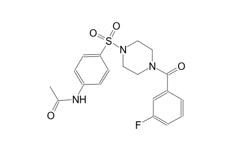 acetamide, N-[4-[[4-(3-fluorobenzoyl)-1-piperazinyl]sulfonyl]phenyl]-