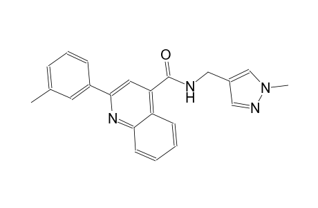 2-(3-methylphenyl)-N-[(1-methyl-1H-pyrazol-4-yl)methyl]-4-quinolinecarboxamide