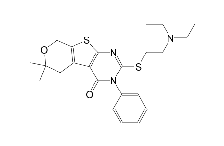 4H-pyrano[4',3':4,5]thieno[2,3-d]pyrimidin-4-one, 2-[[2-(diethylamino)ethyl]thio]-3,5,6,8-tetrahydro-6,6-dimethyl-3-phenyl-