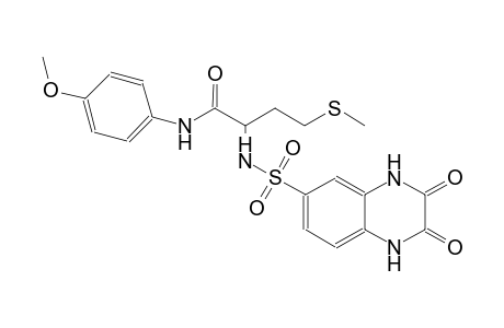 butanamide, N-(4-methoxyphenyl)-4-(methylthio)-2-[[(1,2,3,4-tetrahydro-2,3-dioxo-6-quinoxalinyl)sulfonyl]amino]-