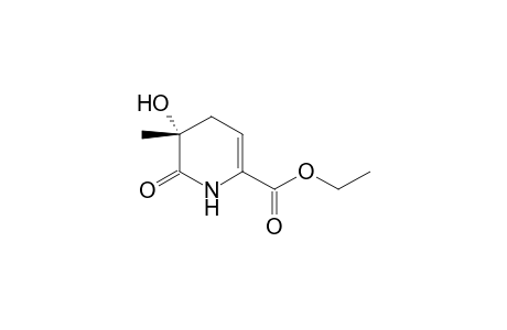 (+-)-Ethyl 1,4,5,6-tetrahydro-5-hydroxy-5-methyl-6-oxo-2-pyridinecarboxylate