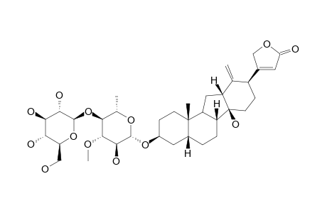 THEVETIOSIDE-C;THEVETIOGENIN-3-BETA-D-GLUCOPYRANOSYL-(1->4)-ALPHA-L-THEVETOPYRANOSIDE
