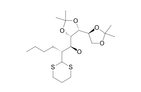 2-DEOXY-2-C-BUTYL-4,5:6,7-DI-O-ISOPROPYLIDENE-D-GLYCERO-D-TALO-HEPTOSE-TRIMETHYLENE-DITHIOACETAL