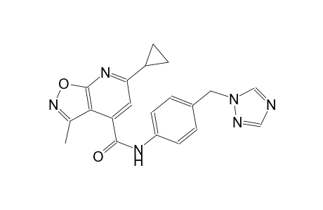 isoxazolo[5,4-b]pyridine-4-carboxamide, 6-cyclopropyl-3-methyl-N-[4-(1H-1,2,4-triazol-1-ylmethyl)phenyl]-