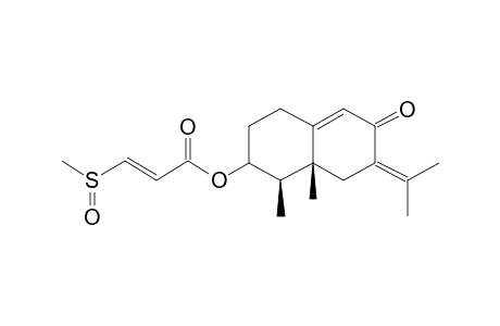 (4R,10R)-4,10-Dimethyl-6-(1'-methylethylidene)-3(E)-{[2"-(methylthio)ethenyl]carbonyloxy}-1,2,3,4,5,6,7,10-octahydronaphthalen-7-one-S-Oxide