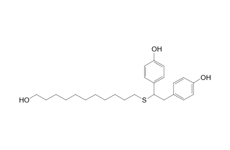 4-[2-(4-hydroxyphenyl)-2-(11-hydroxyundecylsulfanyl)ethyl]phenol