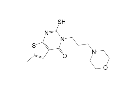 6-methyl-3-[3-(4-morpholinyl)propyl]-2-sulfanylthieno[2,3-d]pyrimidin-4(3H)-one