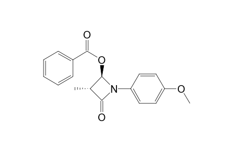 2-Azetidinone, 4-(benzoyloxy)-1-(4-methoxyphenyl)-3-methyl-, trans-