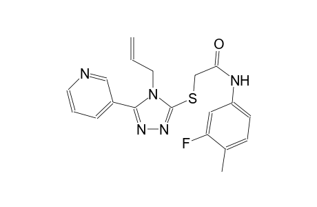 acetamide, N-(3-fluoro-4-methylphenyl)-2-[[4-(2-propenyl)-5-(3-pyridinyl)-4H-1,2,4-triazol-3-yl]thio]-