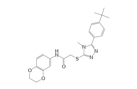 2-{[5-(4-tert-butylphenyl)-4-methyl-4H-1,2,4-triazol-3-yl]sulfanyl}-N-(2,3-dihydro-1,4-benzodioxin-6-yl)acetamide