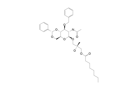 (2S)-3-CAPRIOYLOXY-2-HYDROXY-2-METHYLPROPYL-2-ACETAMIDO-3-O-BENZYL-4,6-O-(R)-BENZYLIDENE-2-DEOXY-BETA-D-GLUCOPYRANOSIDE