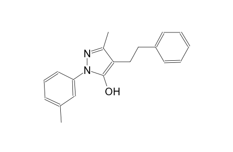 1H-pyrazol-5-ol, 3-methyl-1-(3-methylphenyl)-4-(2-phenylethyl)-