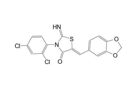 (5Z)-5-(1,3-benzodioxol-5-ylmethylene)-3-(2,4-dichlorophenyl)-2-imino-1,3-thiazolidin-4-one