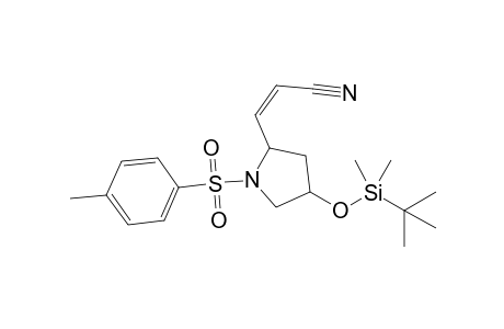 (Z)-2-(2-Cyanoethenyl)-1-tosyl-4-(tert-butyldimethylsilyloxy)pyrrolidine