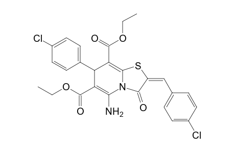 (2E)-5-amino-2-(4-chlorobenzylidene)-7-(4-chlorophenyl)-3-keto-7H-thiazolo[3,2-a]pyridine-6,8-dicarboxylic acid diethyl ester